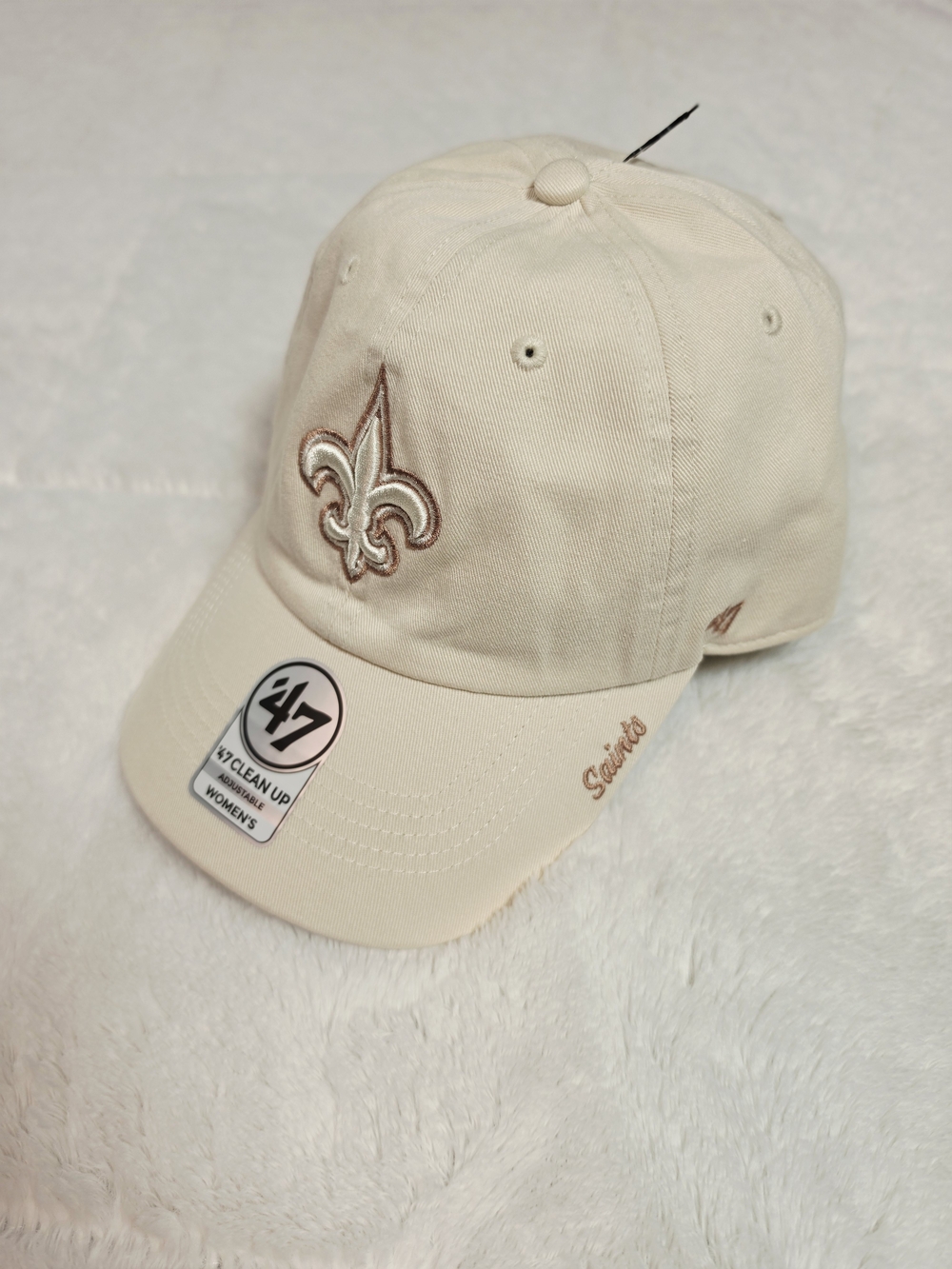 47 Brand Women's Cream New Orleans Fleur-de-lis Baseball Cap(H2-02)
